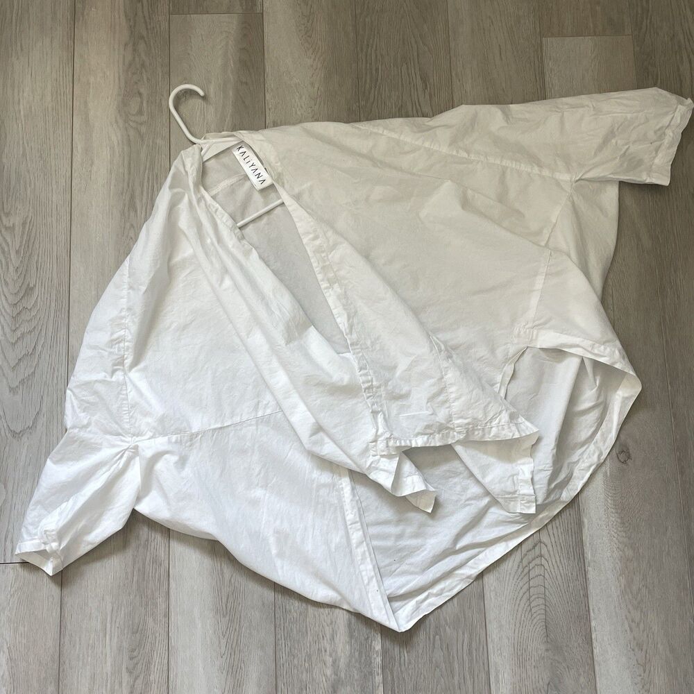 Kaliyana Lightweight Jacket cotton open front womens White one size artsy kimono